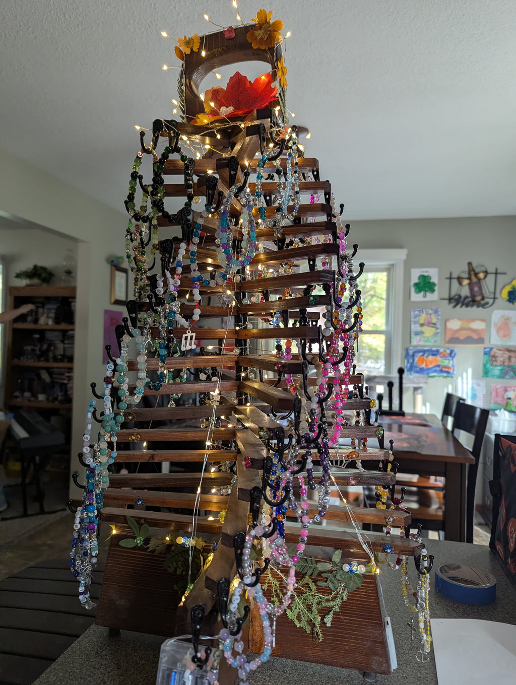 Teak Wood Jewelry  Stand