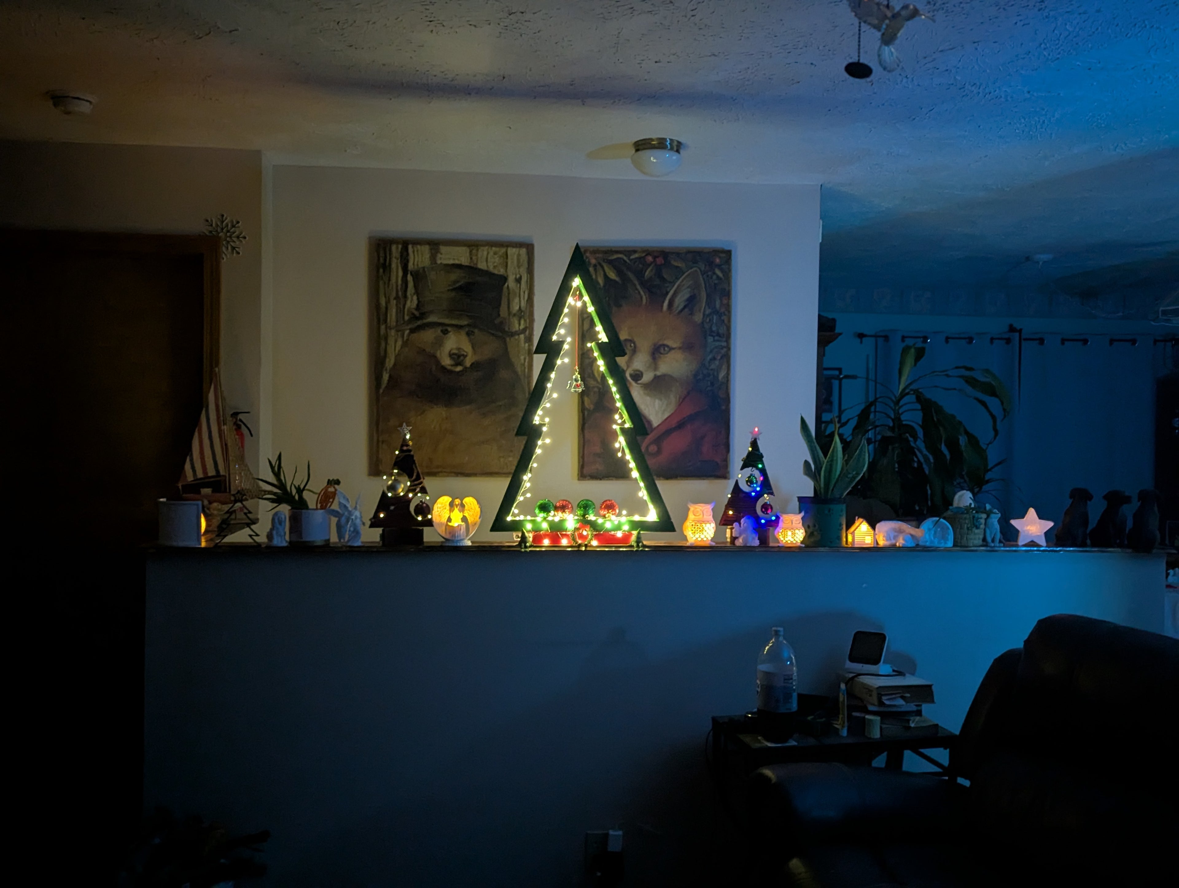 Wooden spirit Christmas tree